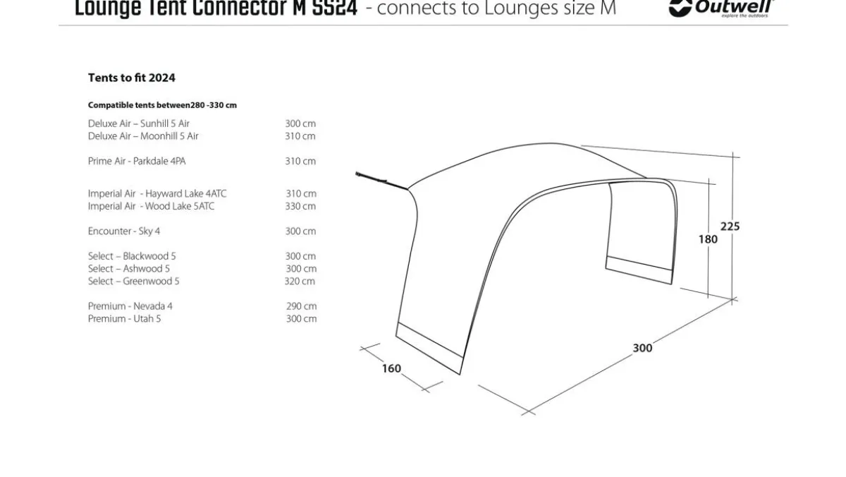 Lounge Tent Connector M-Outwell Cheap